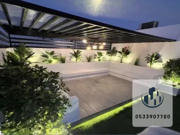 برجولات وعشب صناعي