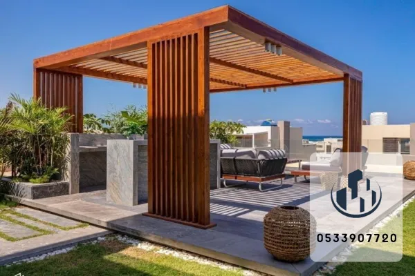 برجولات حديد مشغول بتصاميم فنية راقية