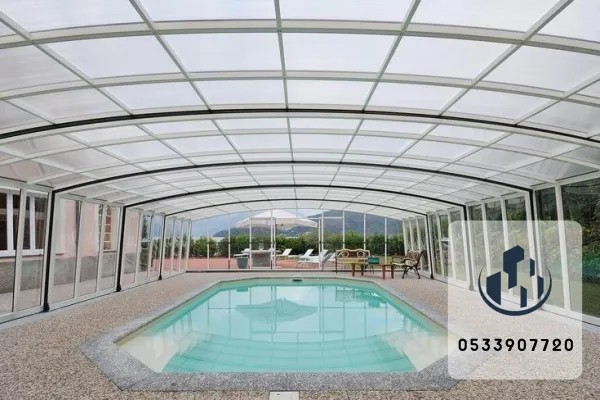 مظلات مسابح خاصة بتصاميم أنيقة ومقاومة للماء