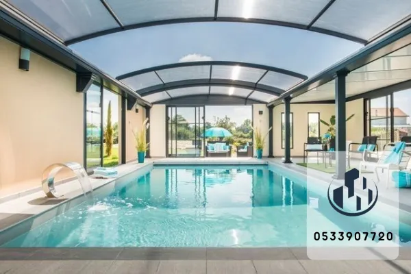 مظلات مسابح شفافة من البولي كربونيت