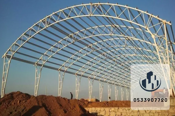 هناجر حديدية قوية للمصانع والمستودعات الكبيرة